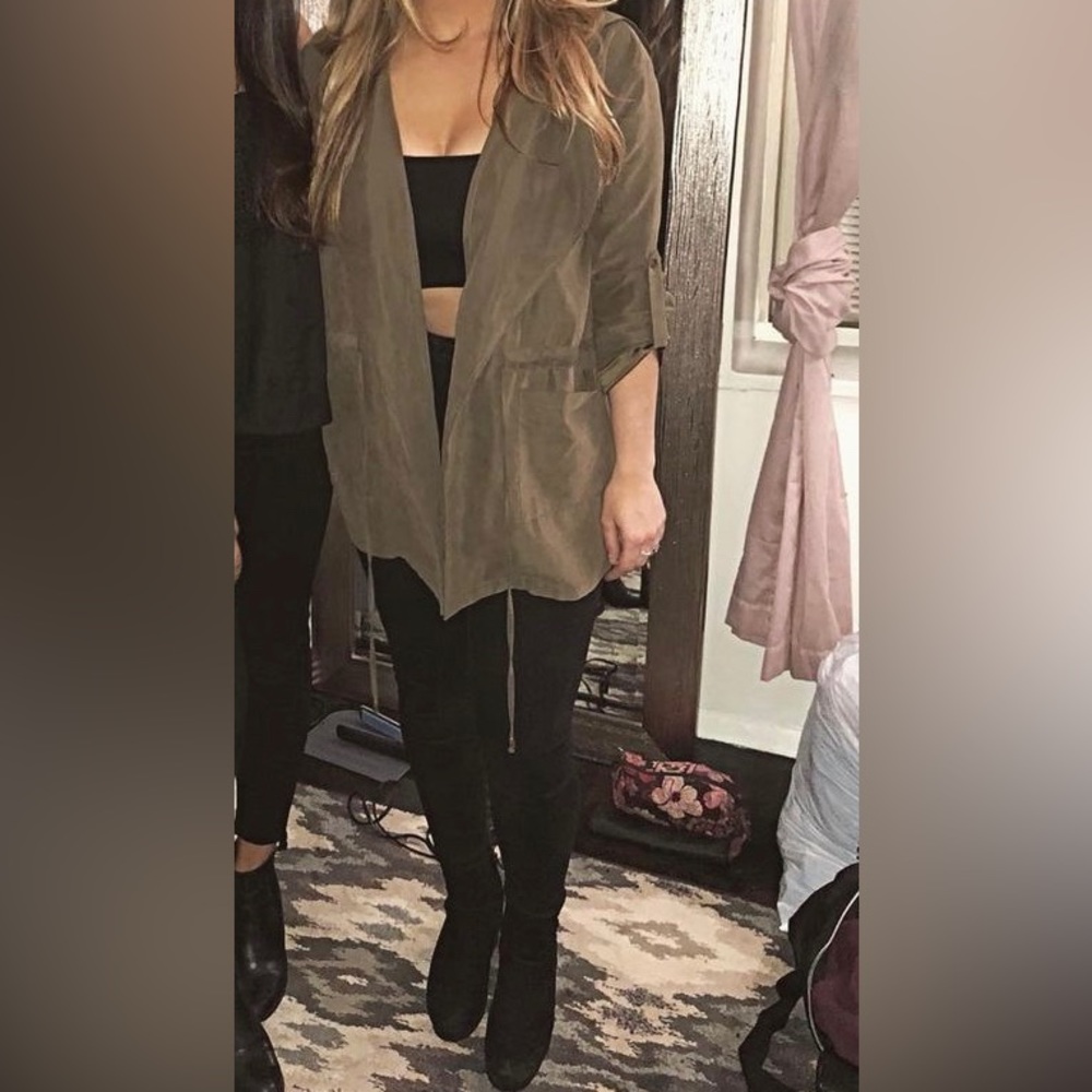 Blue Blush light sage jacket with hood